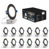 VOLISUN 12-pack 4-inch recessed lights for retrofit with adjustable color temperature