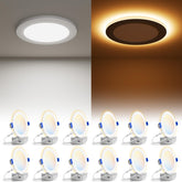 VOLISUN 6-inch recessed light with amber night light trim for ambient glow.