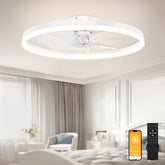 VOLISUN low-profile fan with remote control for easy bedroom cooling.