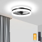 VOLISUN low-profile fandelier assembly shows space-saving flush mount design for modern rooms