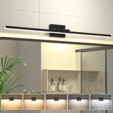 Volisun vanity light over mirror provides balanced illumination for grooming.