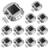 VOLISUN solar dock light installed on patio provides safe navigation at night.