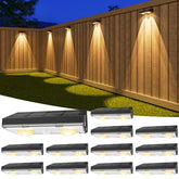 VOLISUN solar fence light 12-pack outdoor path illumination