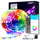 VOLIVO LED strip lights in the living room create warm ambient ambiance.