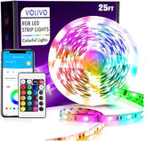 VOLIVO LED Strip 25ft with remote control for easy in-room lighting customization.