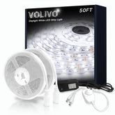 VOLIVO white LED strip over a mirror delivers bright, even illumination