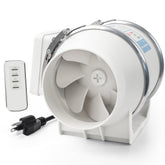 Voltset inline-exhaust-fan remote-control enhances ventilation with quiet operation.