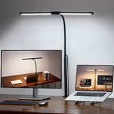 Voncerus LED desk lamp dual-head close-up showing adjustable lighting for tasks