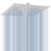 Voolan oversize rain shower head 16-inch square offers expansive rainfall for shared showers