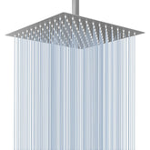 Voolan rain shower head 12-inch brushed nickel for wide coverage