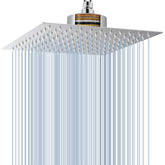 Voolan rain shower head with filtration 12-inch chrome delivers wide coverage and spa-like feel.
