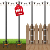 Voxelure 4-pack string light poles for flexible patio lighting