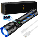 Voylite rechargeable flashlight beam delivering 100000 lumens for outdoor visibility