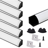 VST 6Pack black LED channel with milky white cover for clean, discreet lighting.