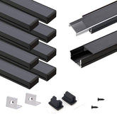 VST LED channel 10-pack with smoke cover for sleek under-cabinet lighting
