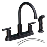 Vsunhoo matte black kitchen faucet with 360-degree swivel for flexible food prep