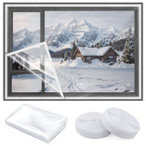 Vteyeya adjustable window insulation kit for 63x87 inch openings seals drafts and keeps homes comfortable.