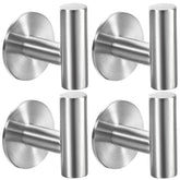 Vuzvuv brushed nickel towel hook front view shows durable stainless steel design for towels.