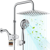 VXV 10-inch square rain shower head delivering wide coverage for a spa-like feel.