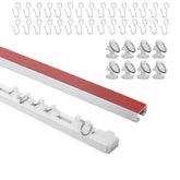 Wadoy self-adhesive curtain track ceiling mount shows tool-free installation.