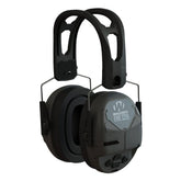 Walker’s FireMax BT Muffs close-up highlights cooling gel ear pads for comfort.