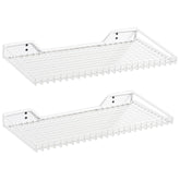 Wallmaster heavy-duty garage wall shelving two-pack mounted for organized tools and storage
