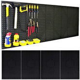 WallPeg pegboard kit with four panels for easy tool organization.