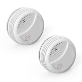 WARROXIDE 2-pack wireless smoke detectors front view showing sleek grille design for fast sensing