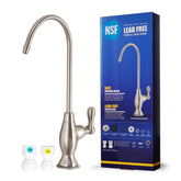 Water Filter Tec brushed-nickel RO faucet angle view showing durable design