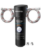 Waterdrop 10UA under-sink installation showing compact setup for clean drinking water