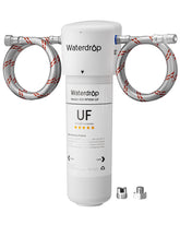 Waterdrop 10UAW-UF under-sink installation showing direct faucet connection for easy filtered water.