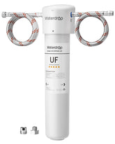 Waterdrop 15UAW-UF under-sink system front view for compact kitchen installation.