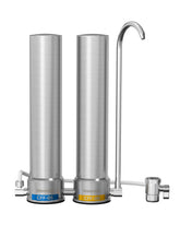 Waterdrop dual-stage countertop filter front view showing compact design for fresh water
