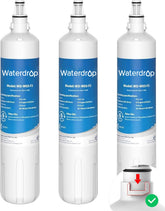 Waterdrop F-2000 product packaging showing Sub-Zero compatibility for easy replacement