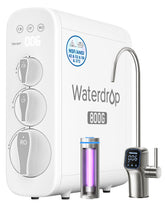 Waterdrop G3P800 system front view with compact tankless design for under-sink use