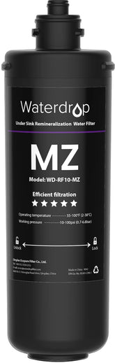 Waterdrop RF10-MZ replacement filter under-sink for quick setup benefits.