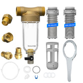 Waterdrop Spin Down Sediment Filter front view protects pipes and appliances