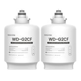 Waterdrop WD-G2CF filter front view showing 2-pack replacement for cleaner water