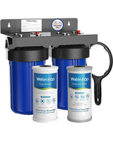 Waterdrop WD-WHF21-FG front view showing compact whole-house filtration for clean water at every tap