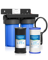 Waterdrop WHF21-BG front view shows compact whole-house filtration for clean water