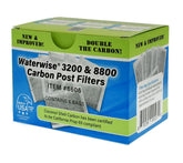 Waterwise post-filter bags six-pack box, ready for quick, clean water filtration maintenance.
