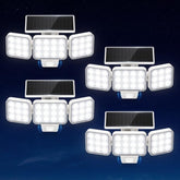 WdtPro Solar Lights Outdoor motion-activated four-pack delivering bright yard illumination.