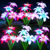 WdtPro solar lily lights bloom design for lifelike daytime decor.
