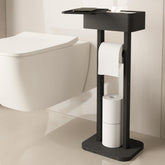 Wealone bamboo 4-in-1 toilet stand with rotating top box for easy access