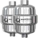 WeAQUA heavy-duty shower filter 2-pack front view for easy replacement