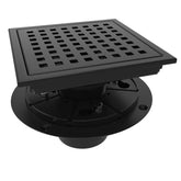 WEBANG 6-inch square shower drain with flange for durable performance and quick drainage.