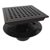 WEBANG 6-inch square shower drain with flange offers durable installation in modern bathrooms