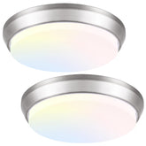 Weddeg 13 inch dimmable LED ceiling light assembly showcases modern design and easy installation.