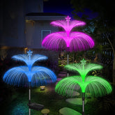 Weepong solar garden lights with double jellyfish and star topper for curb appeal.