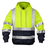 wefeyuv hi-vis hoodie front view improves visibility in low light